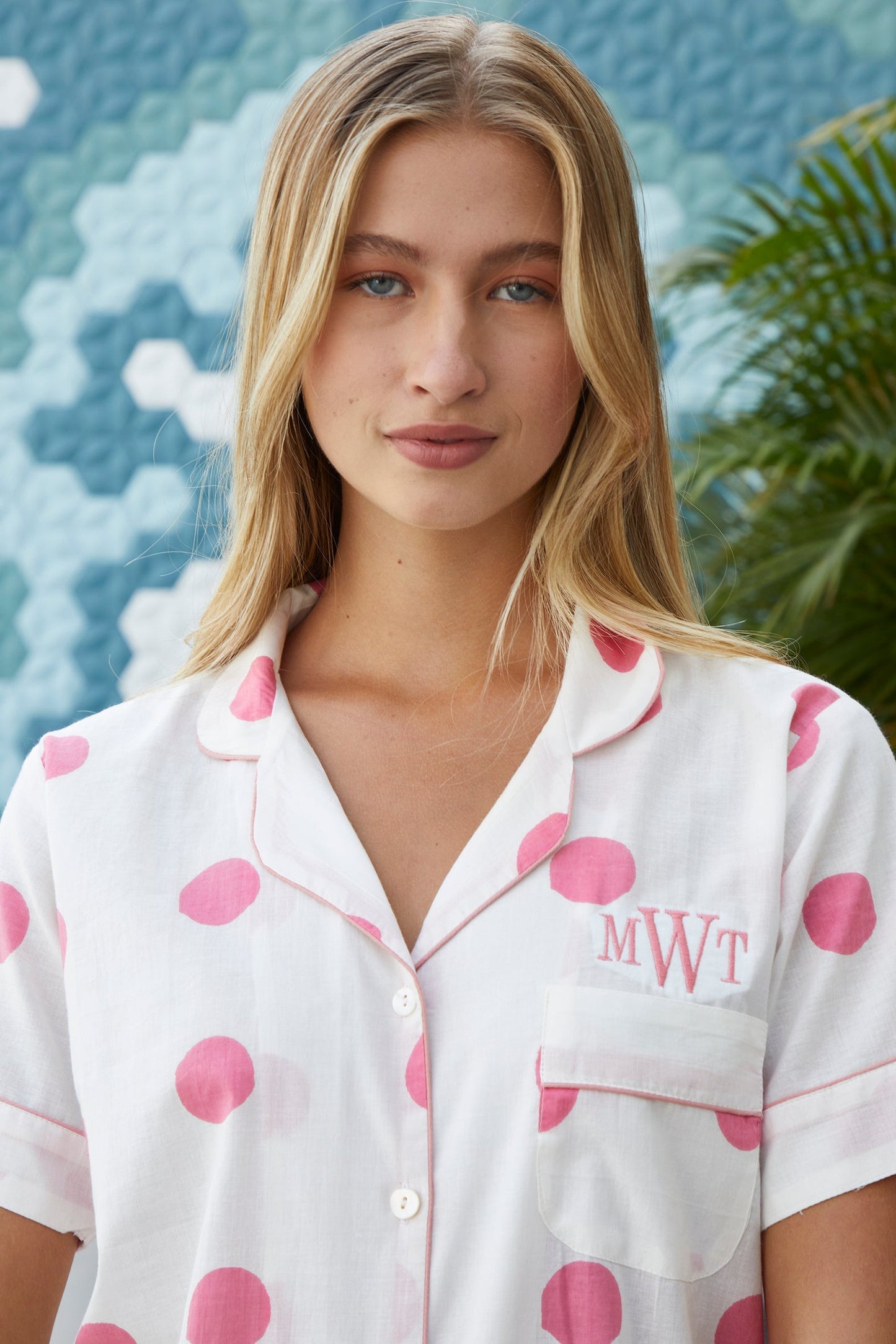 PIJAMA SHORT POLKA DOT PINK Mónica Watanabe