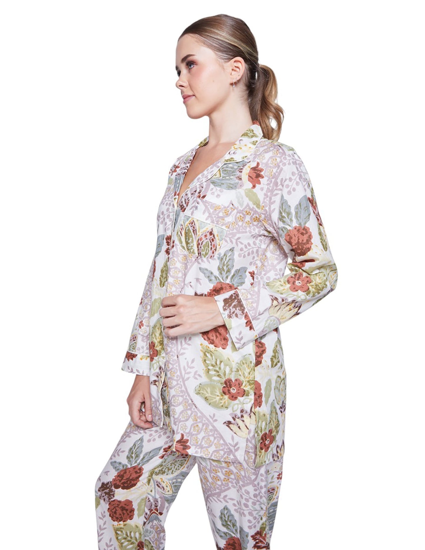 PIJAMA FOREST GREEN 2PZ 100% COTTON Mónica Watanabe