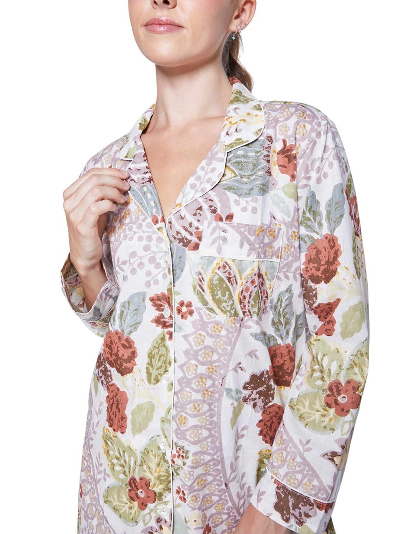 PIJAMA FOREST GREEN 2PZ 100% COTTON Mónica Watanabe