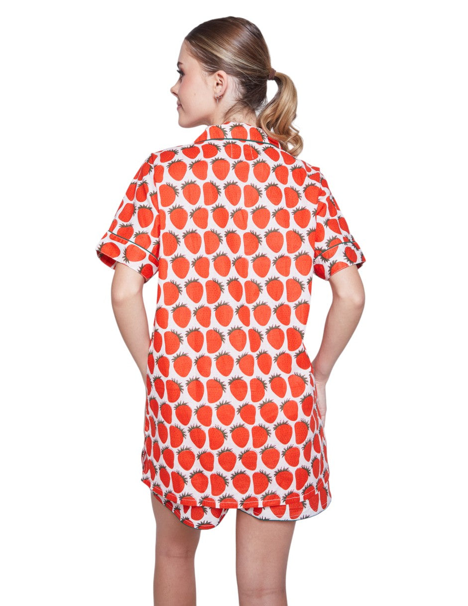 PIJAMA SHORT FRAISES Mónica Watanabe