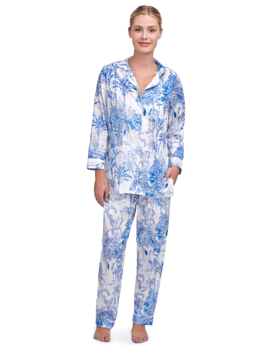 PIJAMA PARIS AZUL 2PZ 100% COTTON Mónica Watanabe