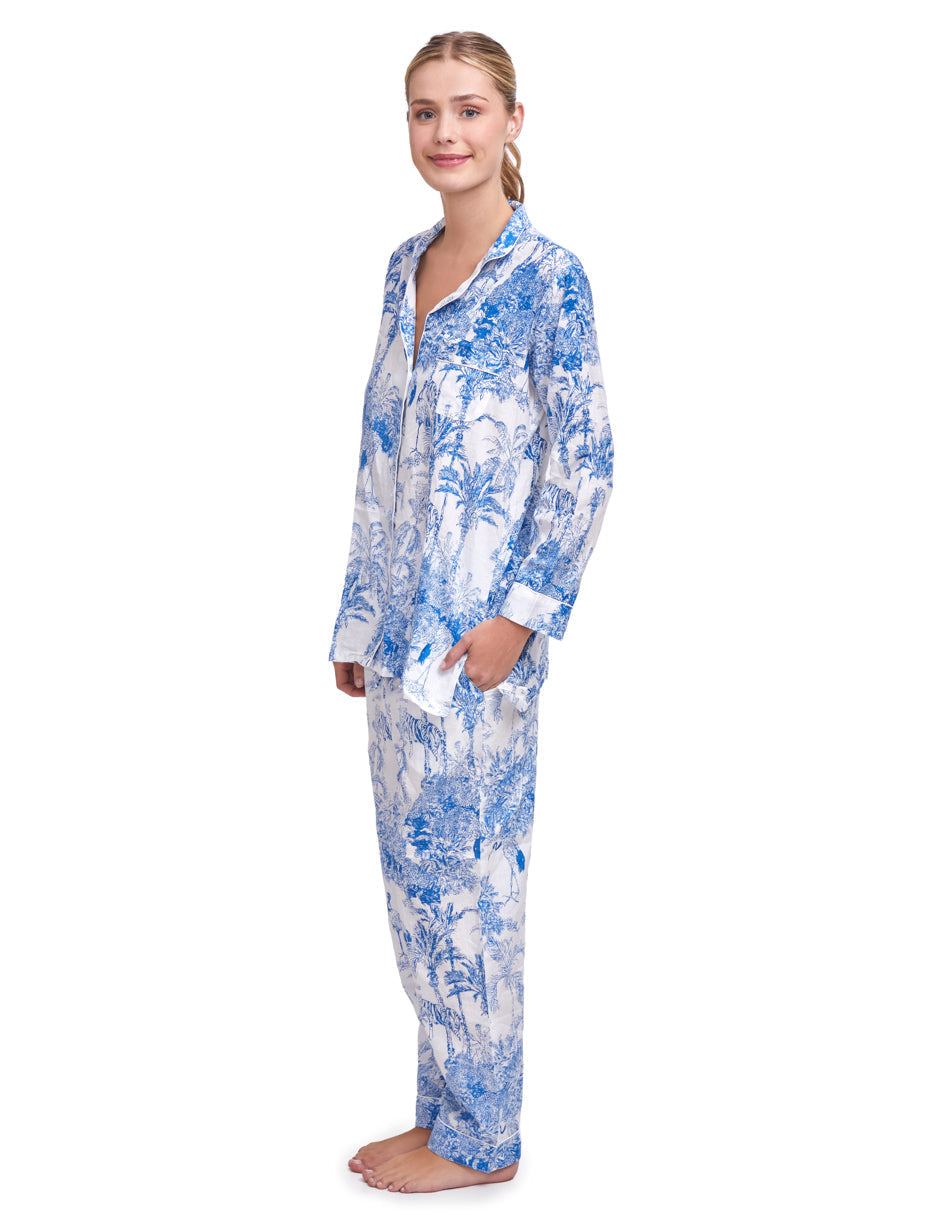 PIJAMA PARIS AZUL 2PZ 100% COTTON Mónica Watanabe
