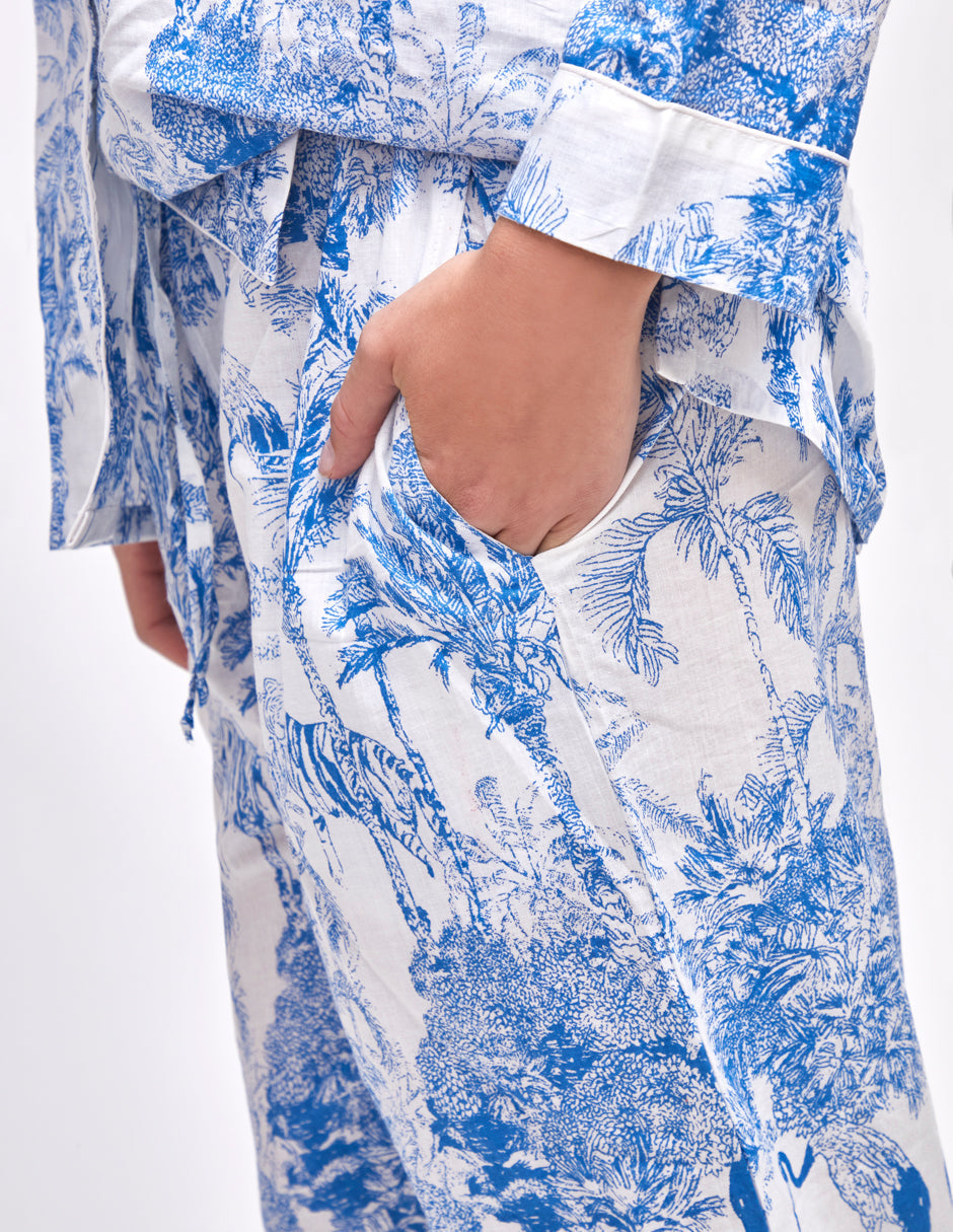 PIJAMA PARIS AZUL 2PZ 100% COTTON Mónica Watanabe