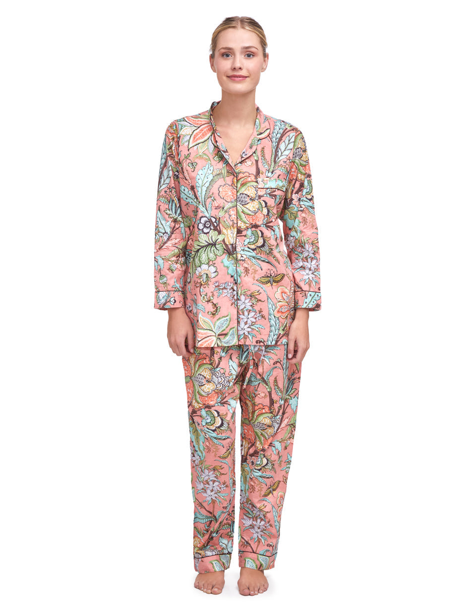 PIJAMA PEONY/ APRICOT 2PZ 100% COTTON Mónica Watanabe