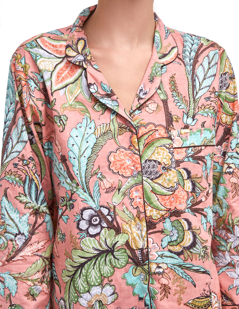 PIJAMA PEONY/ APRICOT 2PZ 100% COTTON Mónica Watanabe