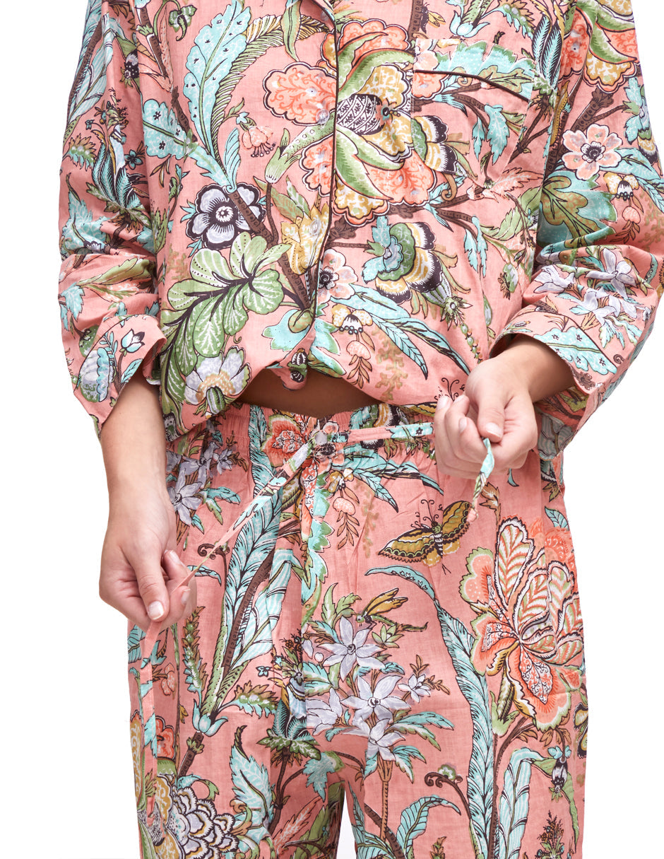 PIJAMA PEONY/ APRICOT 2PZ 100% COTTON Mónica Watanabe