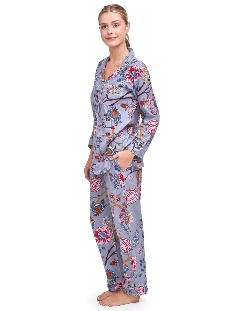 PIJAMA ASTER GREY 2PZ 100% COTTON Mónica Watanabe
