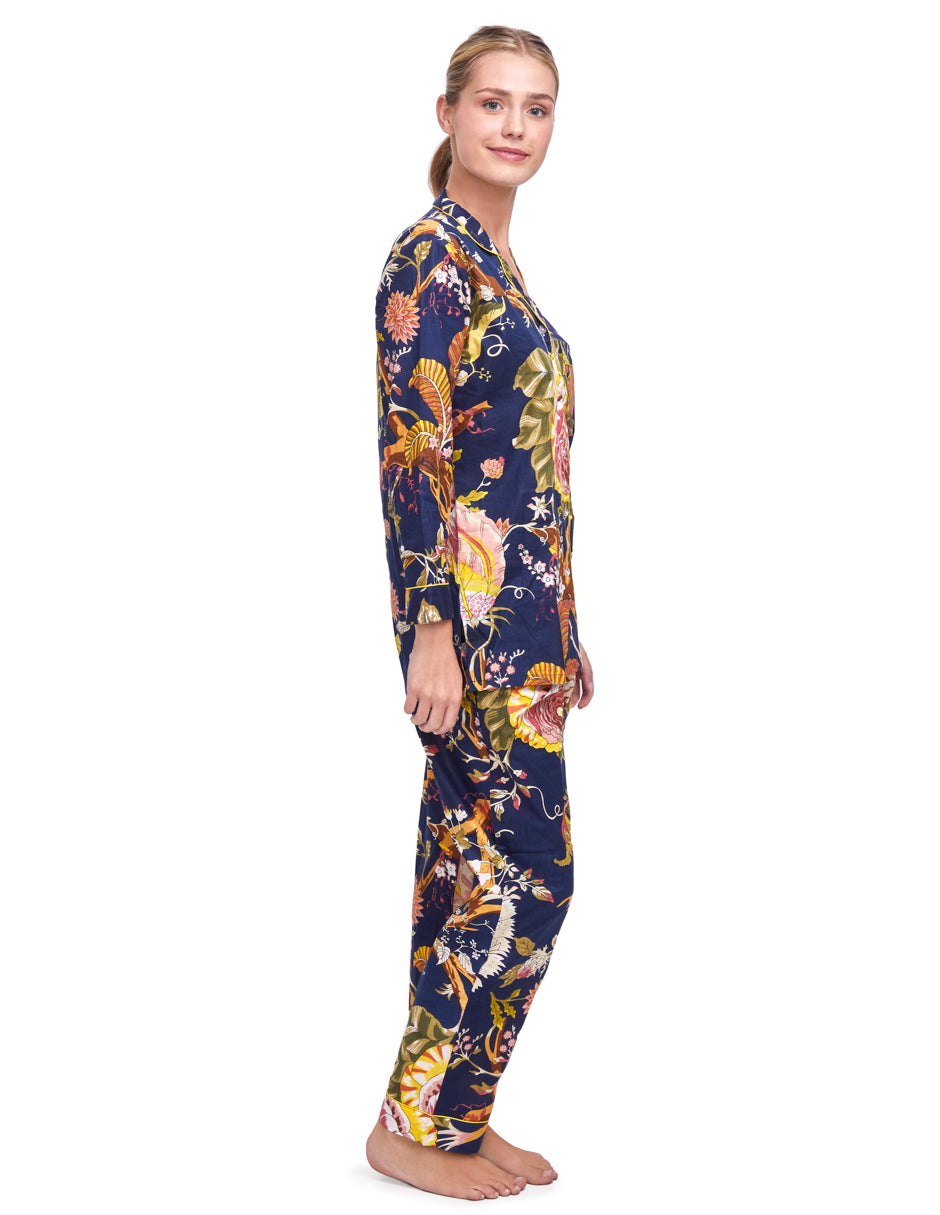 PIJAMA MAGNOLIA DARK AZUL 2PZ 100% COTTON Mónica Watanabe
