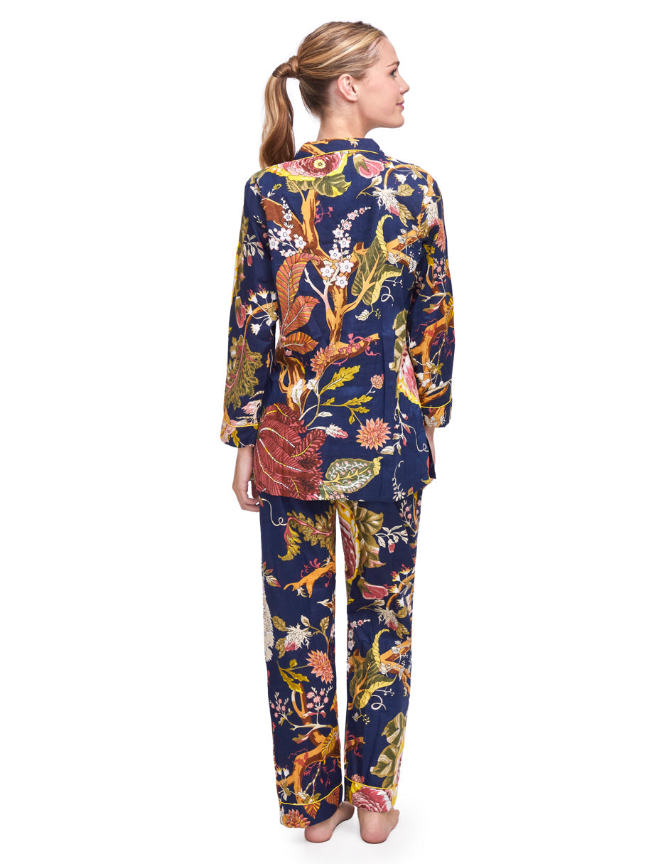 PIJAMA MAGNOLIA DARK AZUL 2PZ 100% COTTON Mónica Watanabe