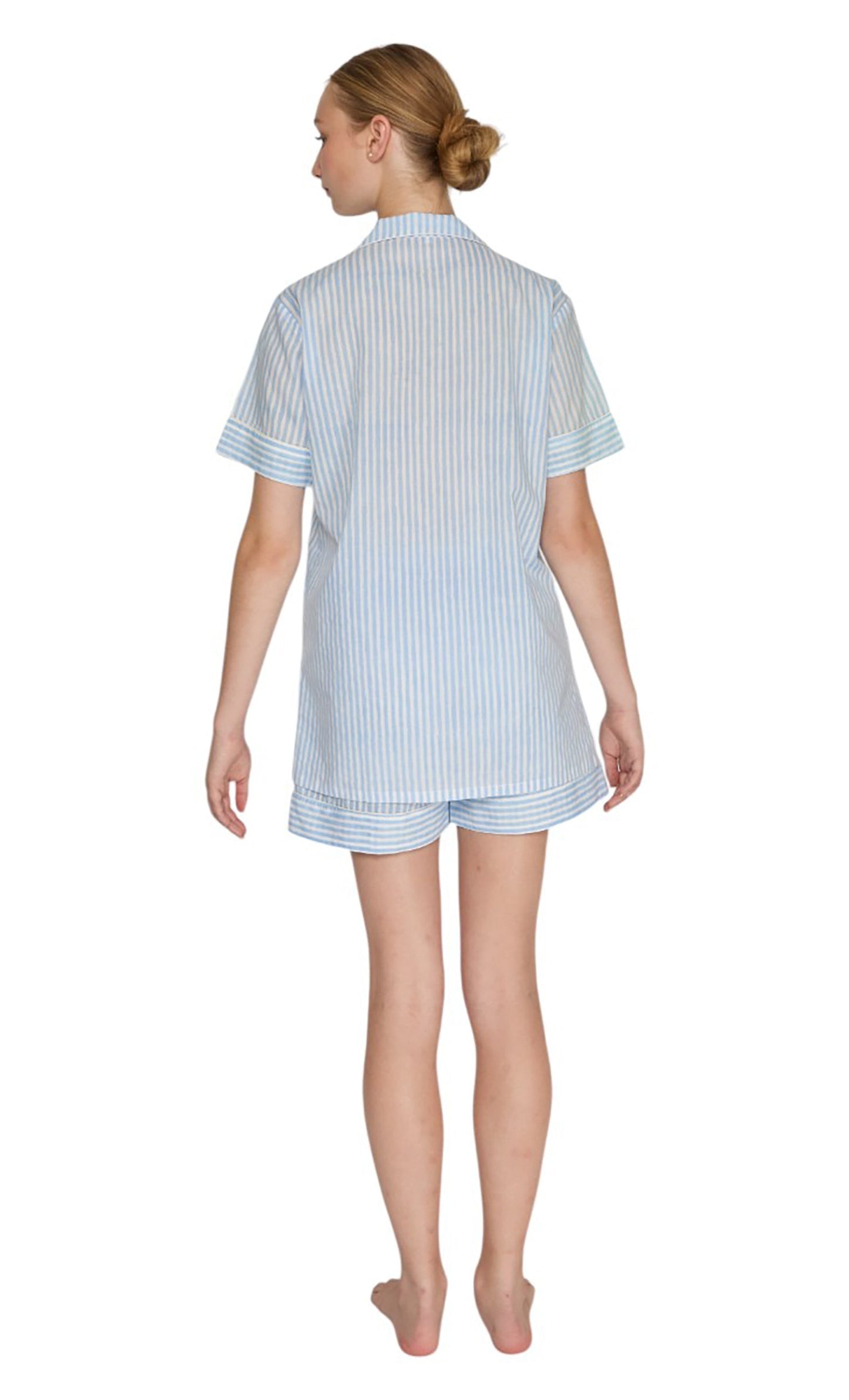 PIJAMA CLASSIC SHORT STRIPE BLUE Mónica Watanabe