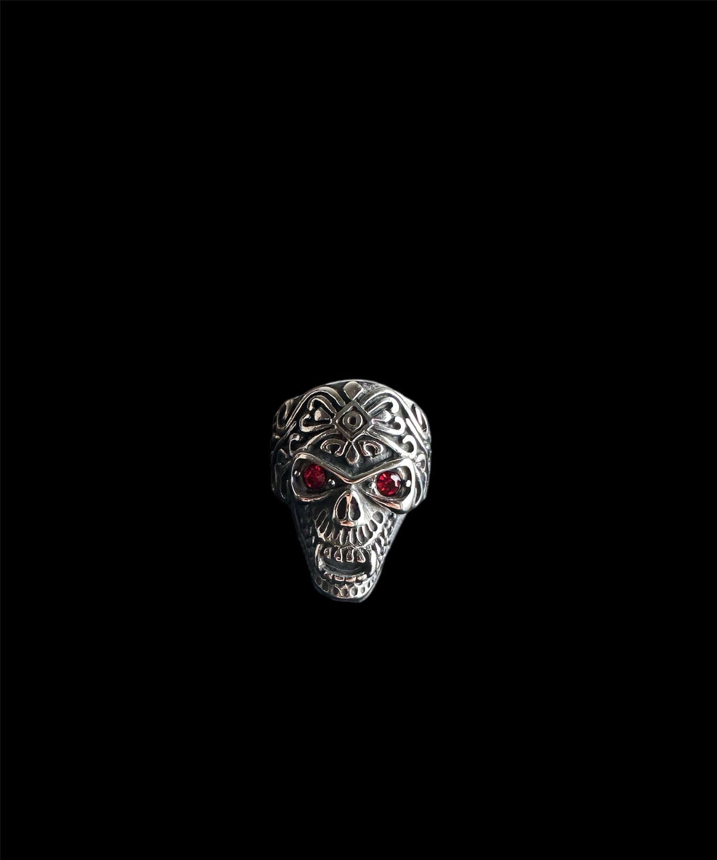 Anillo Calavera Plata Ojos Rojos All In Men Joyeria