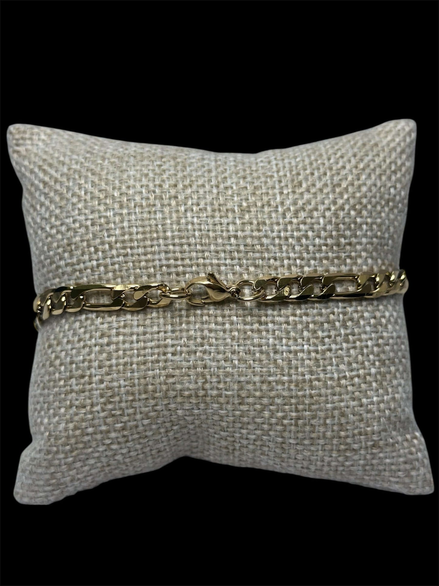 Set Dorado Tipo Crtr Plano 5 mm All In Men Joyeria