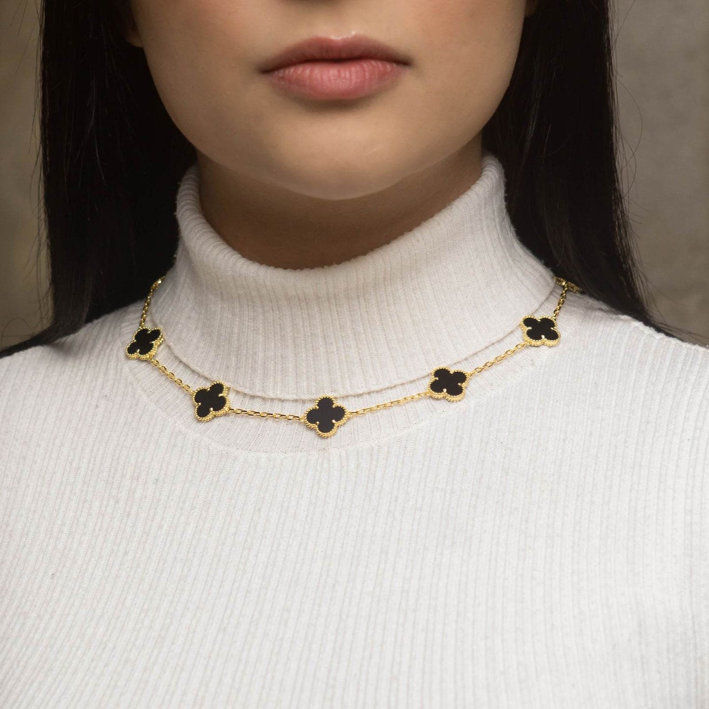 Collar Alhambra 10/20 motif Black