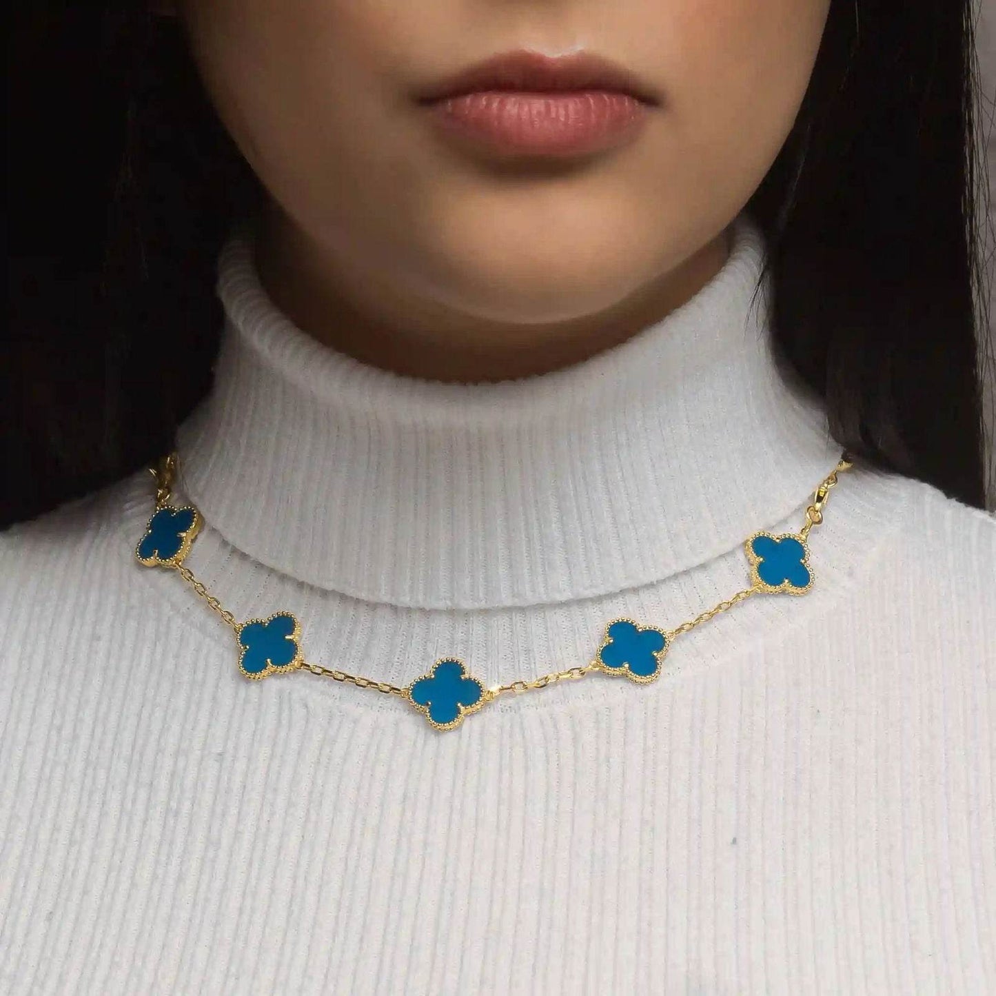 Collar Alhambra 10/20 motif Blue