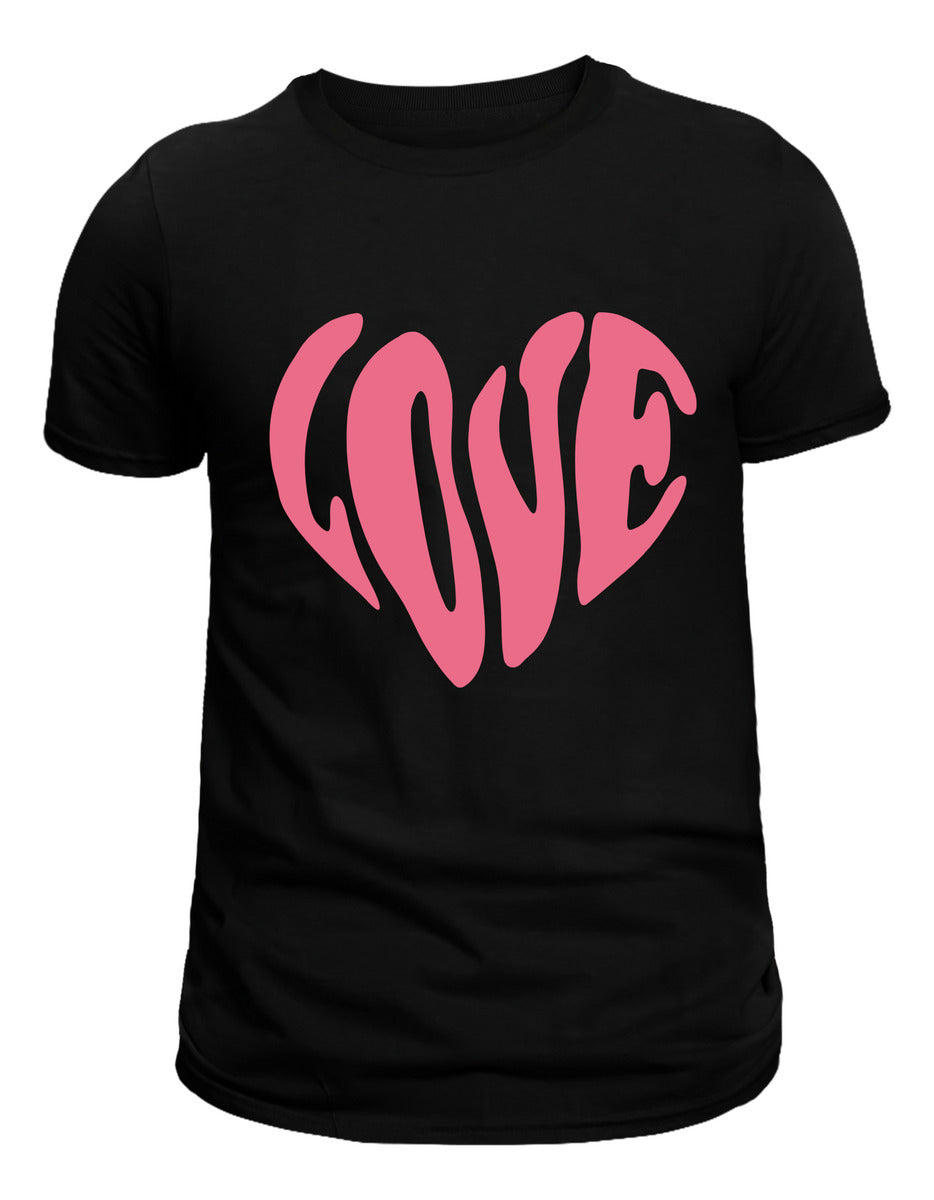 Playera Negra Hombre – Estampado LOVE | Minimalismo Urbano Ajolotástico