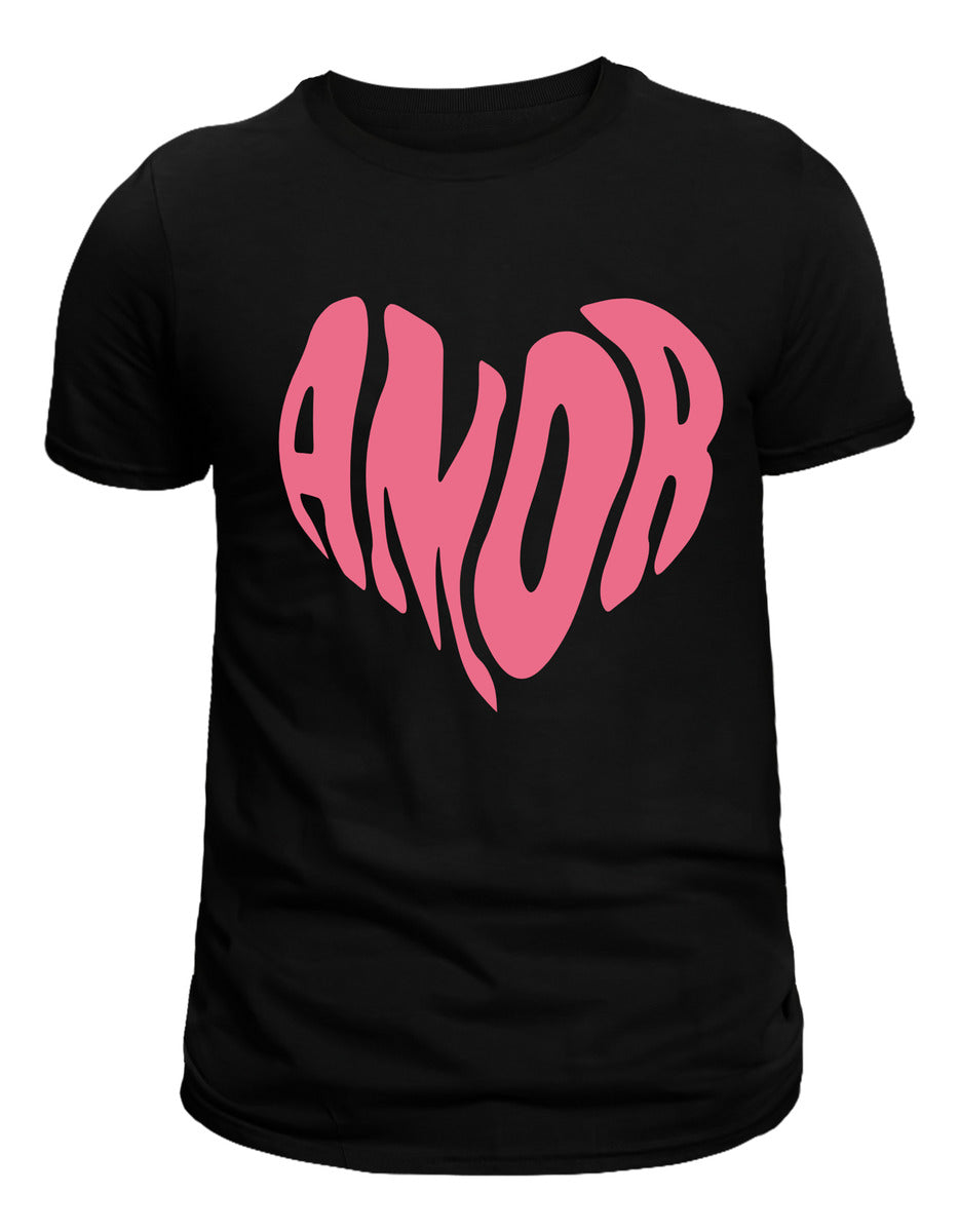 Playera Negra Mujer - Amor Corazón | Minimalismo Urbano Ajolotástico