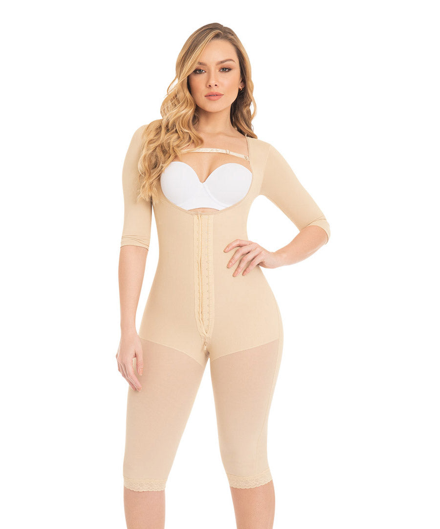 Faja larga con cobertura en espalda y brazos F0074 de Fajas M&D® FajasColombianas.mx