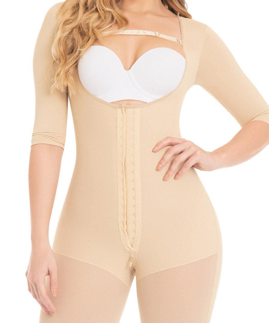 Faja larga con cobertura en espalda y brazos F0074 de Fajas M&D® FajasColombianas.mx
