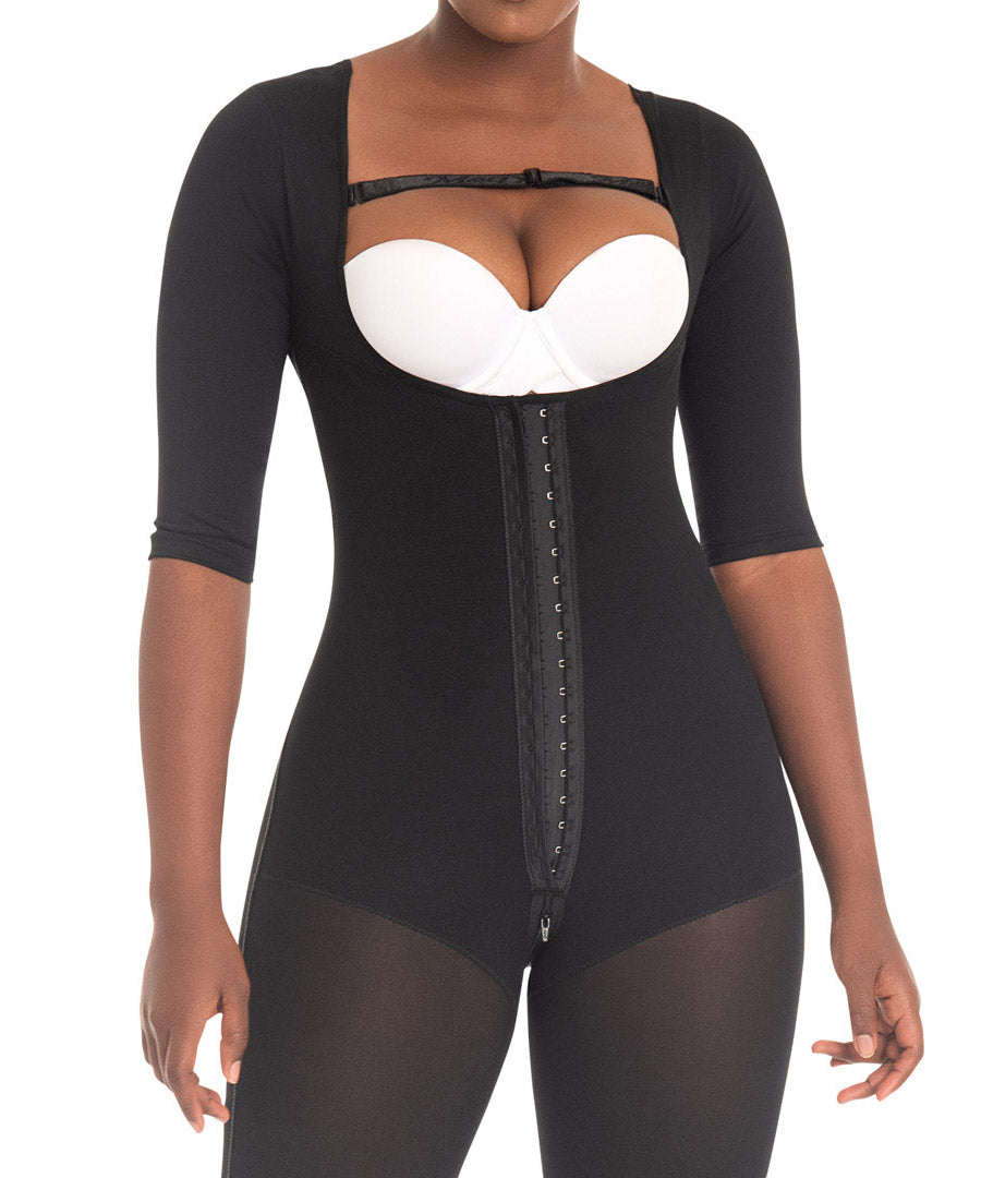 Faja larga con cobertura en espalda y brazos F0074 de Fajas M&D® FajasColombianas.mx