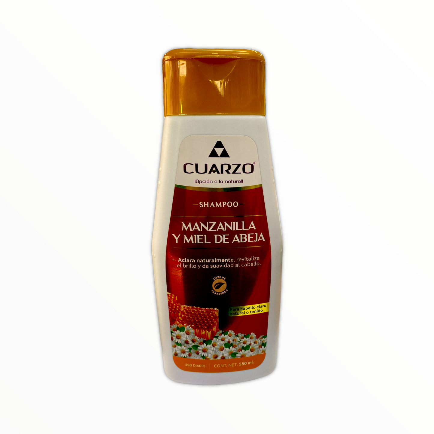SHAMPOO MANZANILLA Y MIEL DE ABEJA C/ 550 ML CUARZO NatuZem