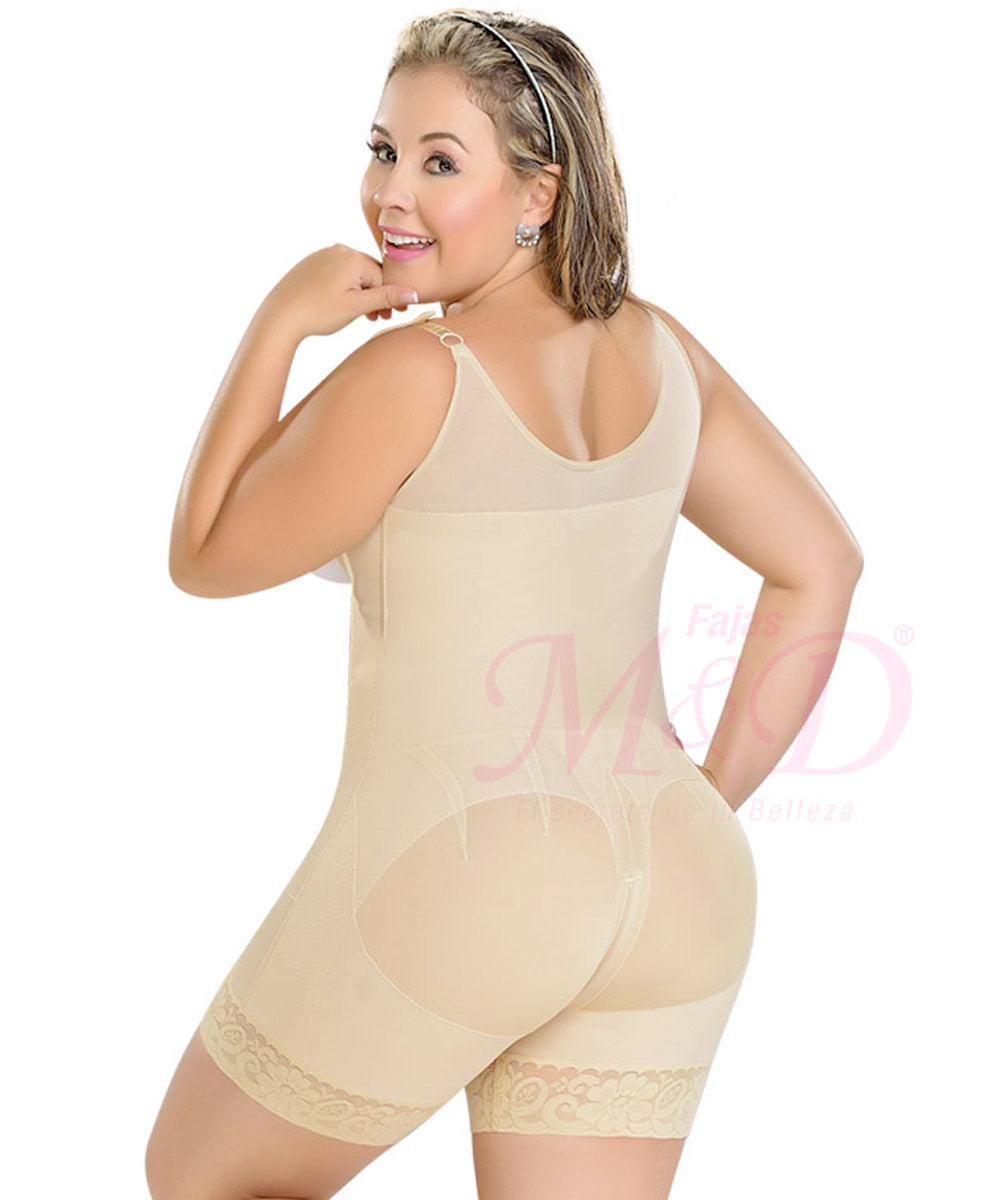 Faja corta con espalda cubierta F0068 de Fajas M&D® FajasColombianas.mx