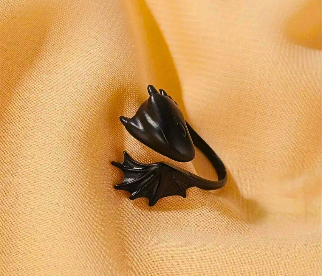 RB0039 - Anillo Aleación Dragón Negro Ajustable Calenbi Calenbi Joyería