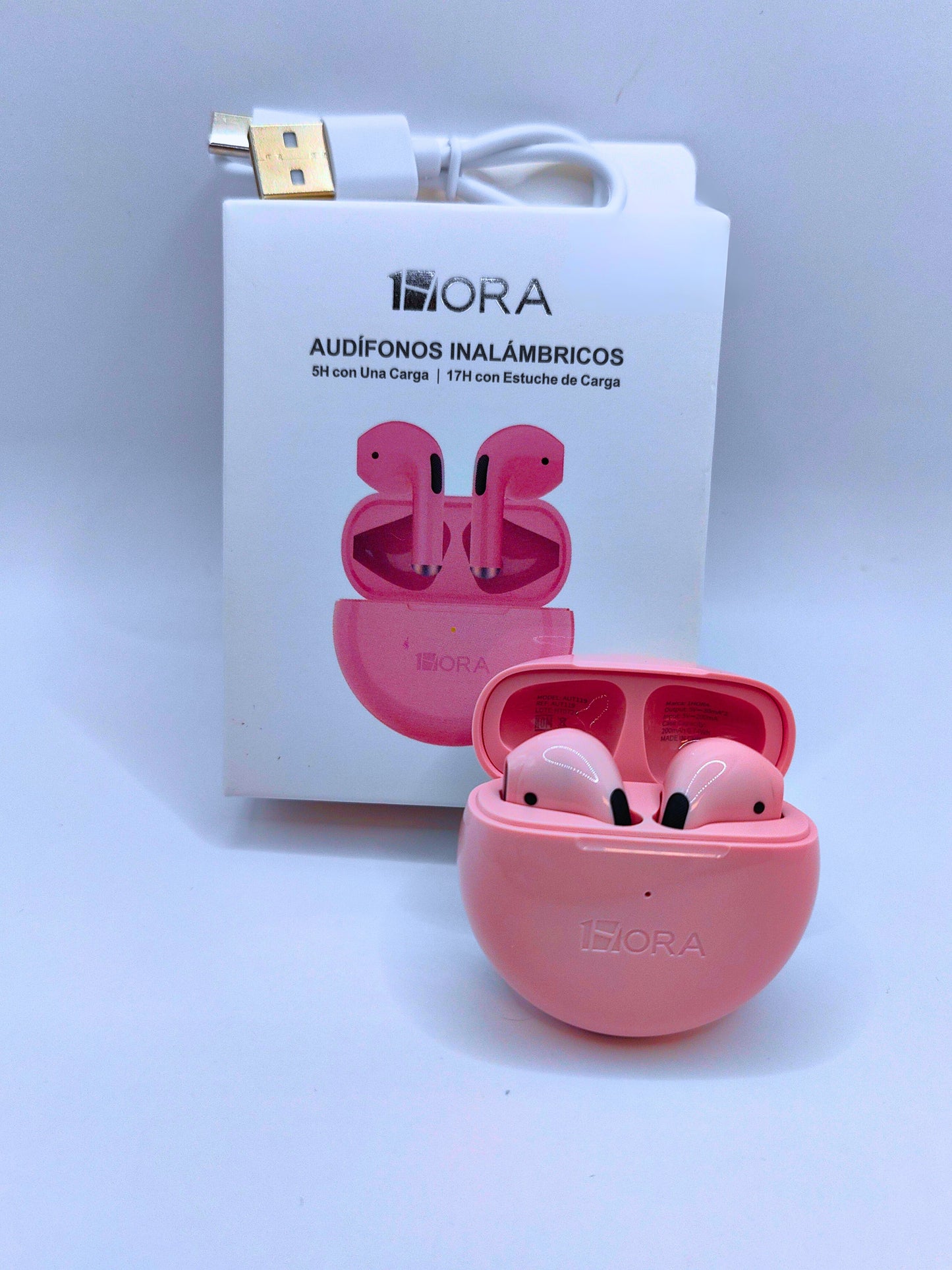 AUT119 - Audífonos Inalambricos Portátiles Varios Colores 1Hora Calenbi Joyería