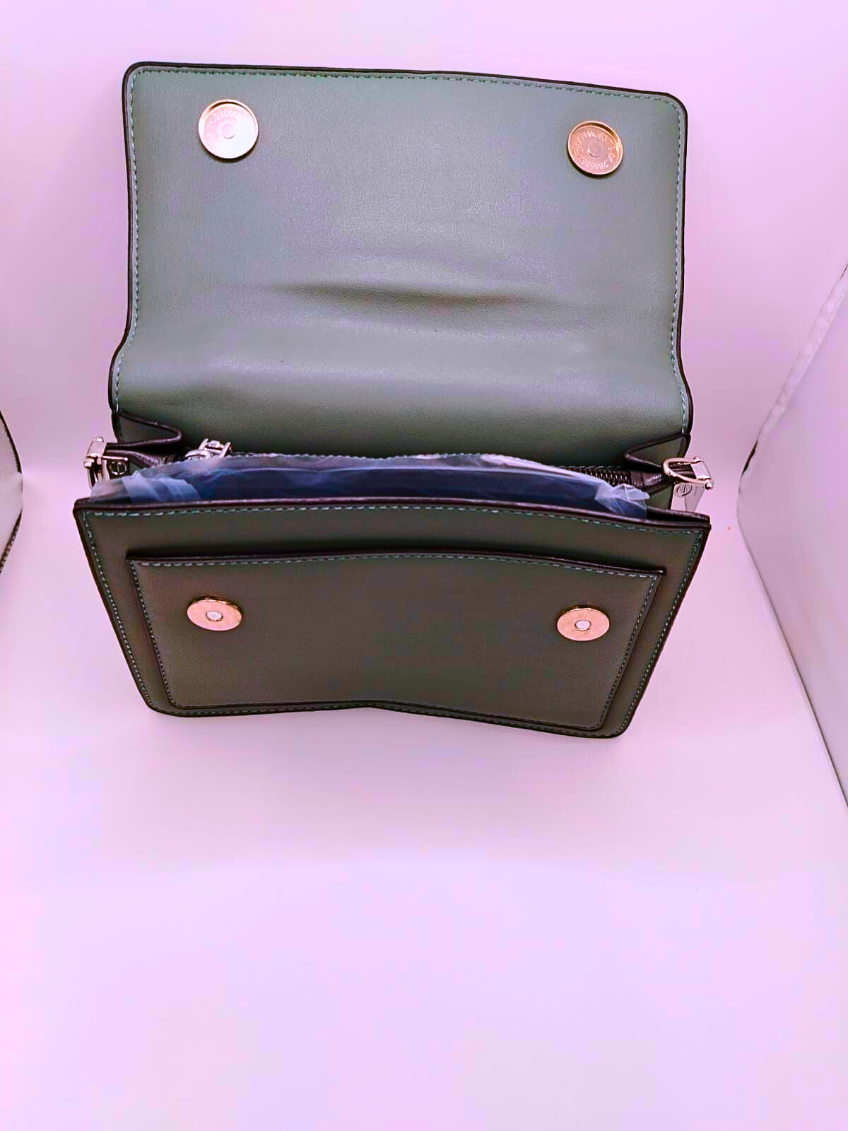 BG0002 - Bolsa Hombro Pequeña Cuero Verde Calenbi
