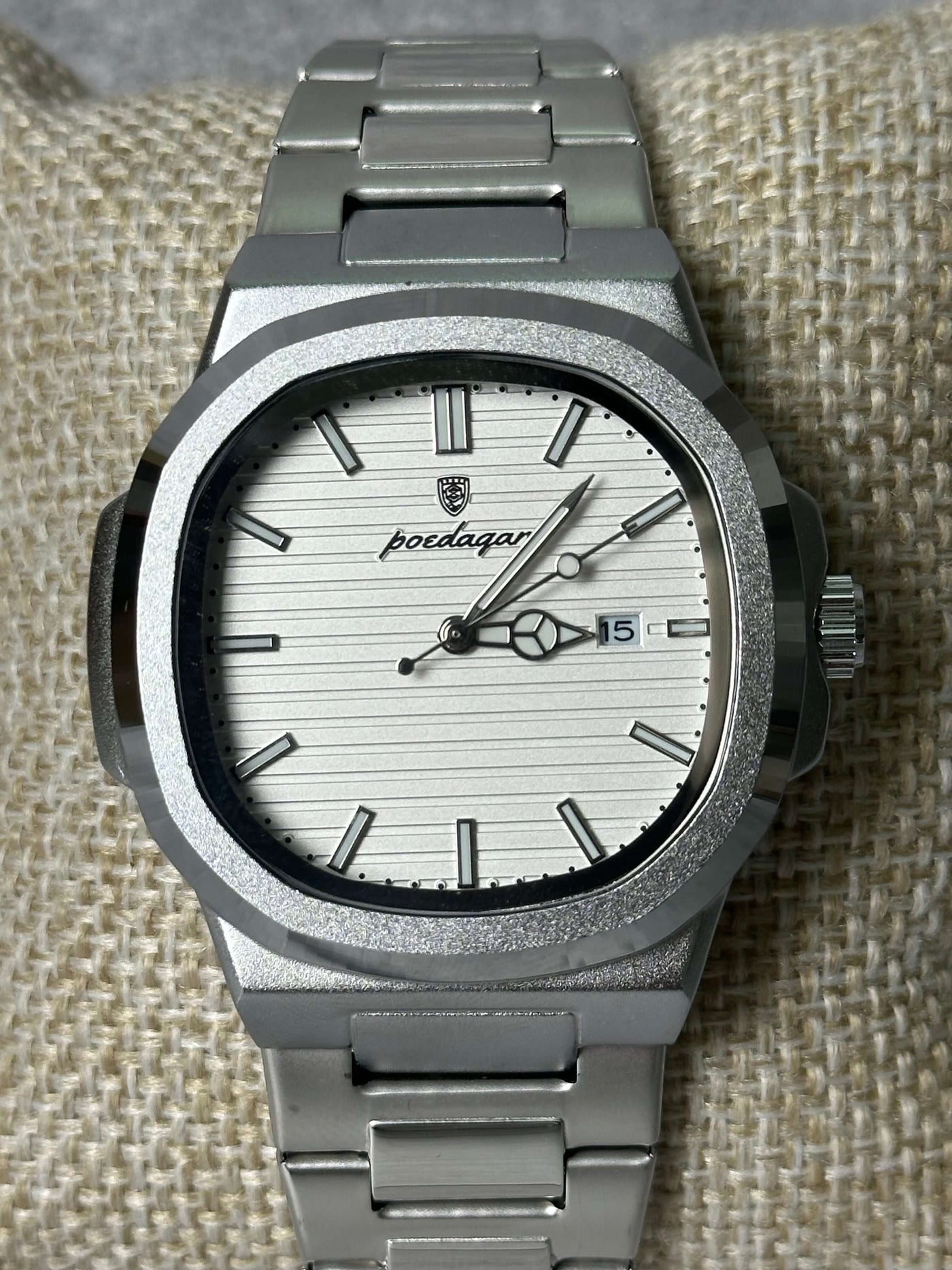 Reloj Plata Fondo Blanco All In Men Joyeria