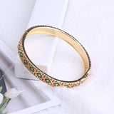 Zirconium inlaid geometric square buckle bracelet