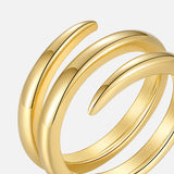Spiral Line Rings For Women Gold Color Simple Ring Fashion Jewelry Stainless Steel Party