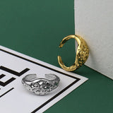 Foxanry Ins Fashion 925 Stamp Finger Rings for Women Couples France Gold Plated Elegant Wedding Bride Jewelry Gifts