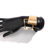 Irregular personality hollow Bracelet geometric water ripple metal wide face bracelet for women