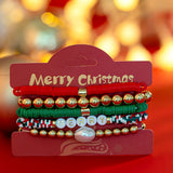 Christmas letter soft ceramic bracelet set irregular bead Bracelet color