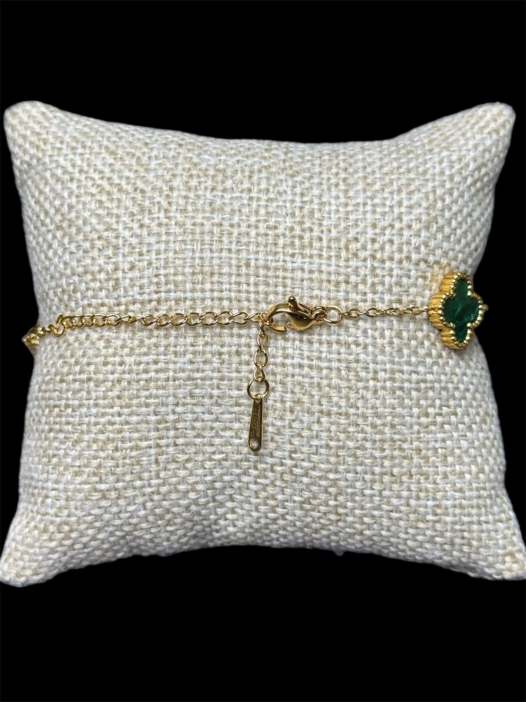 Pulsera VC Verde Dorada Acero Inoxidable All In Men Joyeria