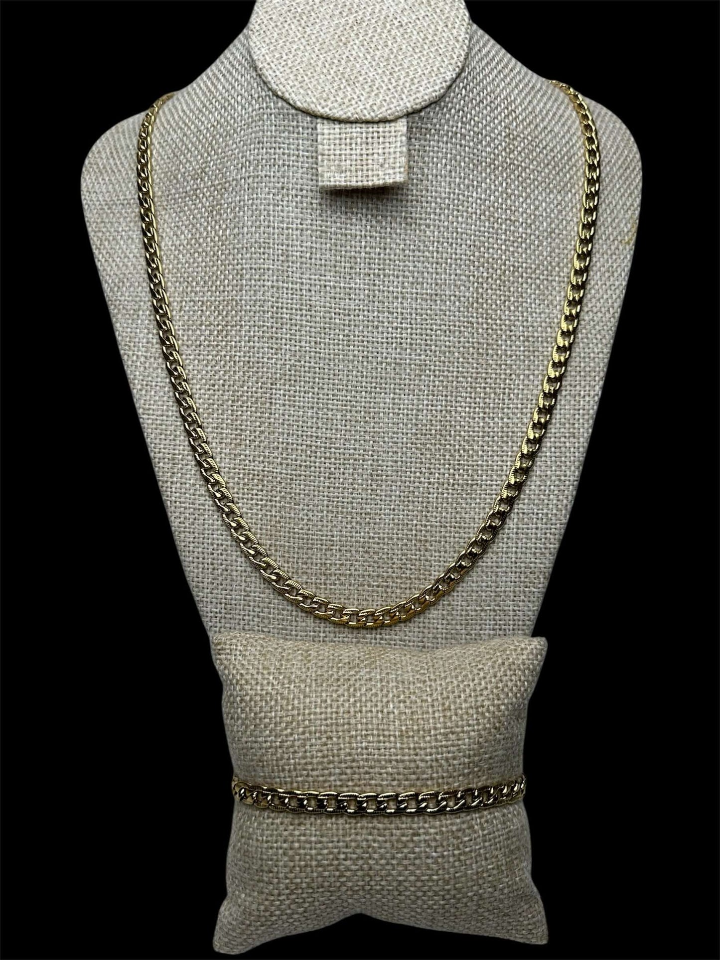 Set Cubano Plano 5 mm Acero Inoxidable All In Men Joyeria