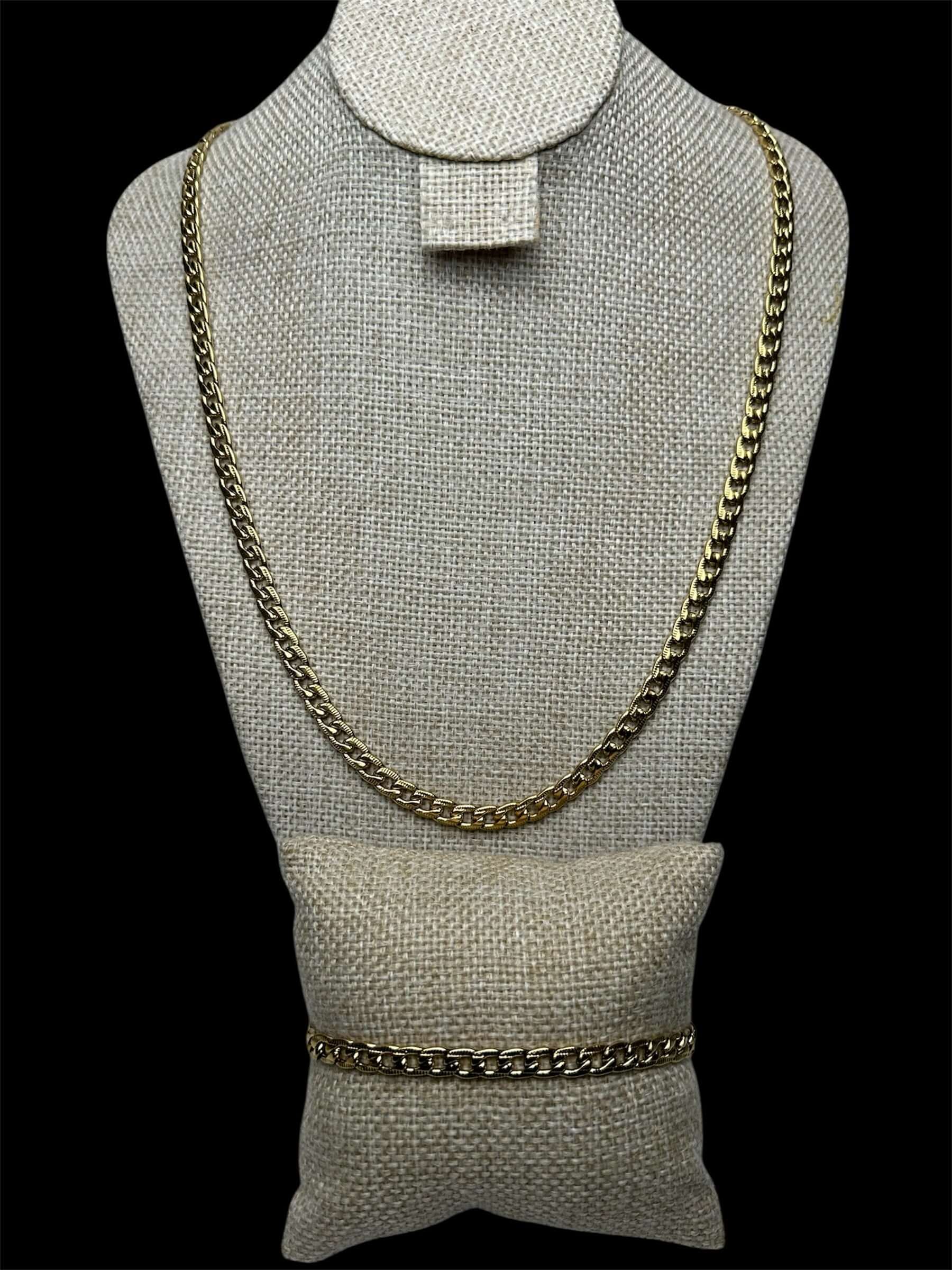 Set Cubano Plano 5 mm Acero Inoxidable All In Men Joyeria