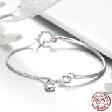 S925 pure silver women's silver bracelet