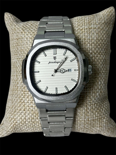 Reloj Plata Fondo Blanco All In Men Joyeria