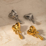 18k Gold Love Melting Earrings Jewelry Earrings Earrings Earpins