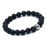 8mm Natural Beads Bracelets Football Sport Men Black Meditation Stone Women Prayer Jewelry Reiki Yoga adjustable Homme Bracelet