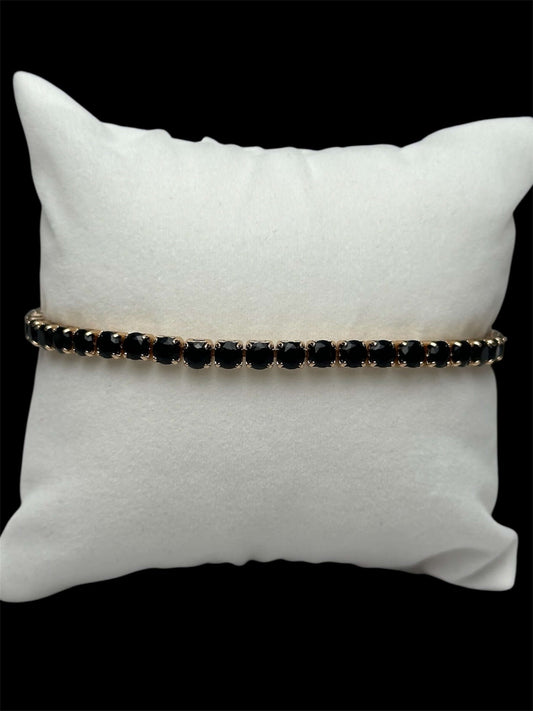 Pulsera Tenis 3 mm Rosa Negra All In Men Joyeria