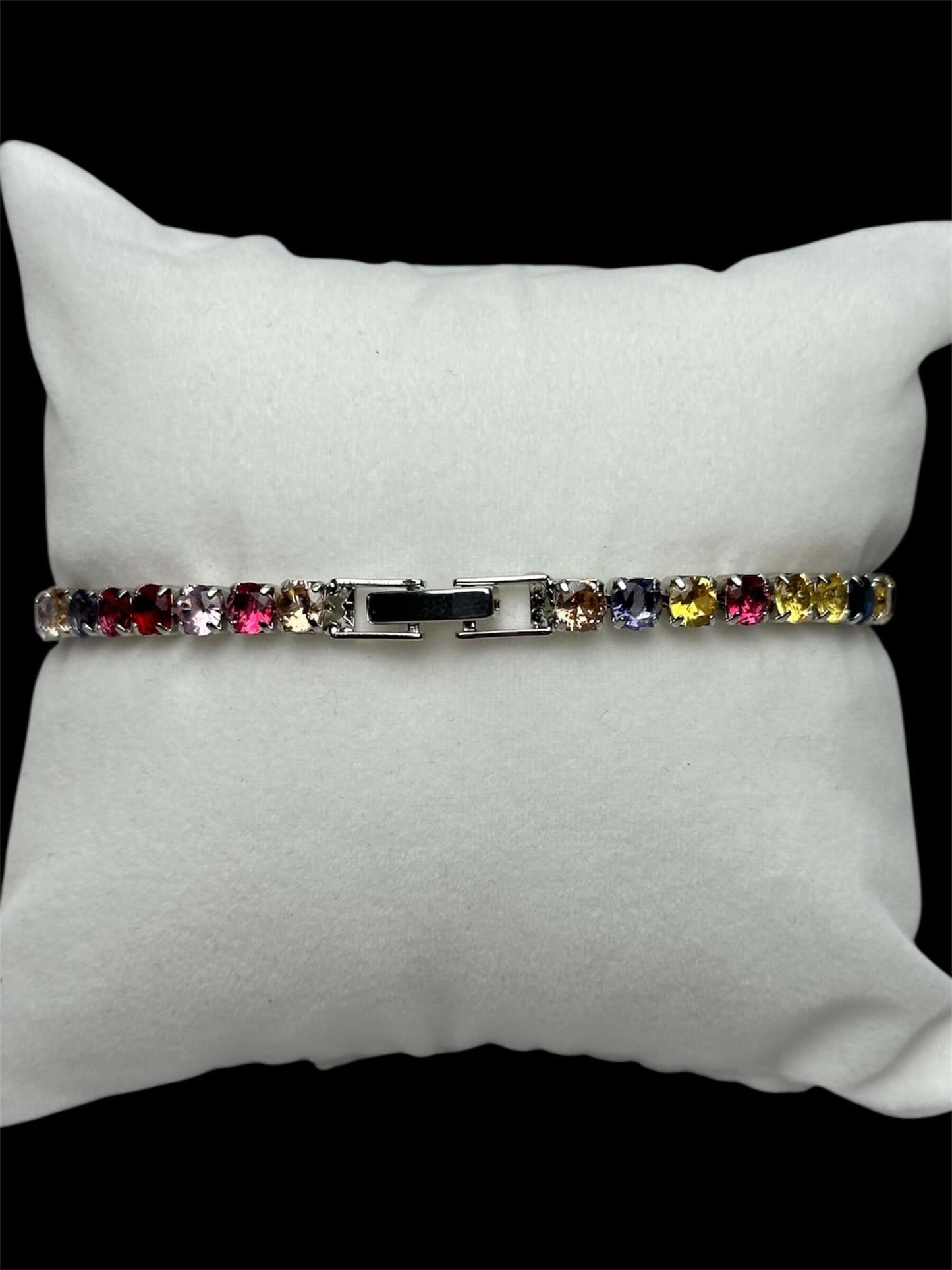 Pulsera Tenis 3 mm Plata Colores All In Men Joyeria