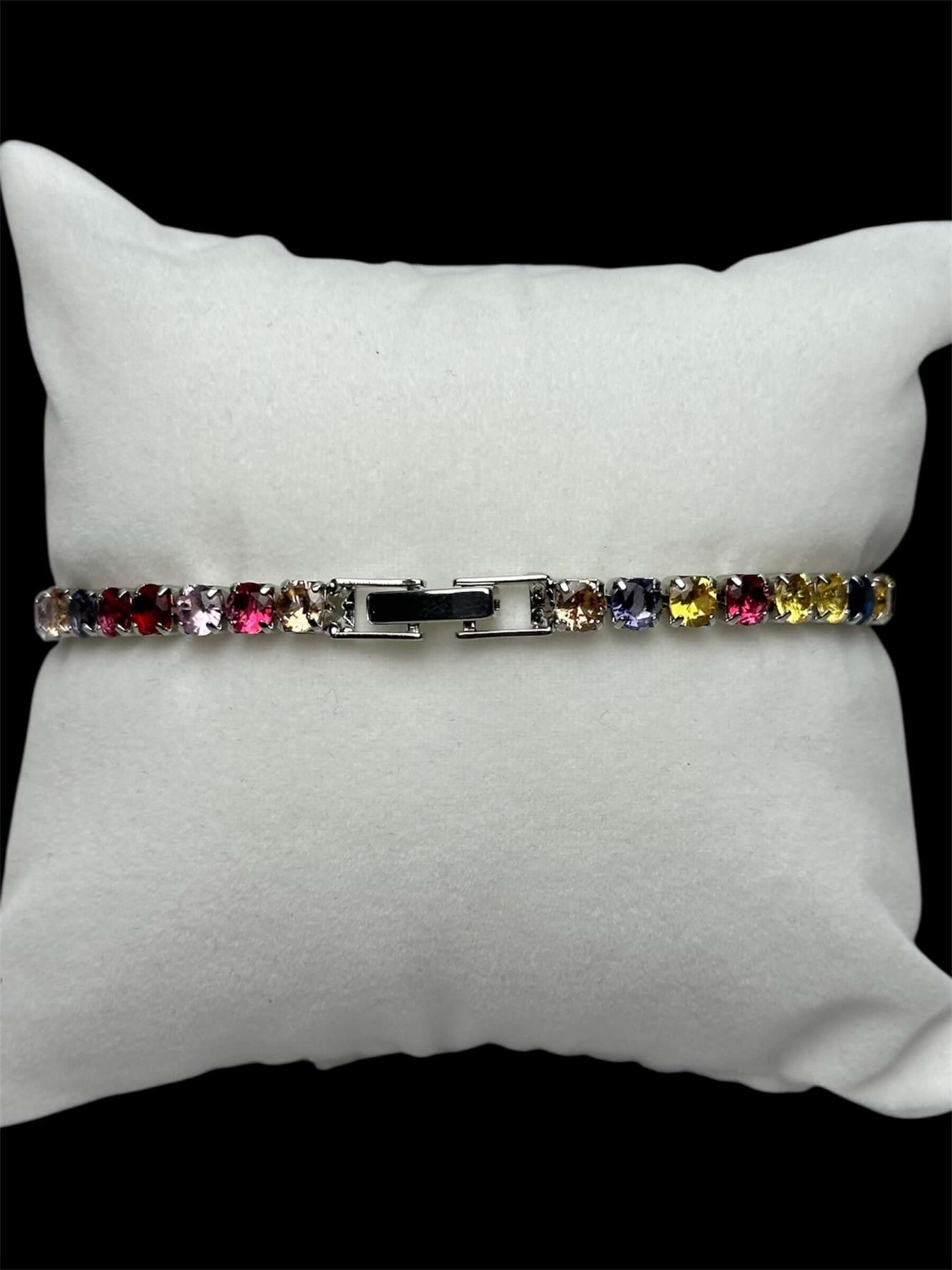 Pulsera Tenis 3 mm Plata Colores All In Men Joyeria