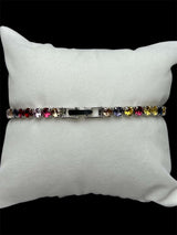 Pulsera Tenis 3 mm Plata Colores All In Men Joyeria