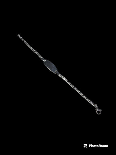 Pulsera Plata Con Placa Para Niño All In Men Joyeria