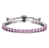 Luxury 4mm Cubic Zirconia Tennis Bracelets Iced Out Chain Crystal Wedding Bracelet For Women Men Gold Silver Color Bracelet