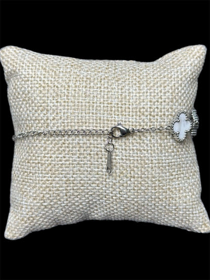 Pulsera VC Blanca Plata Acero Inoxidable All In Men Joyeria