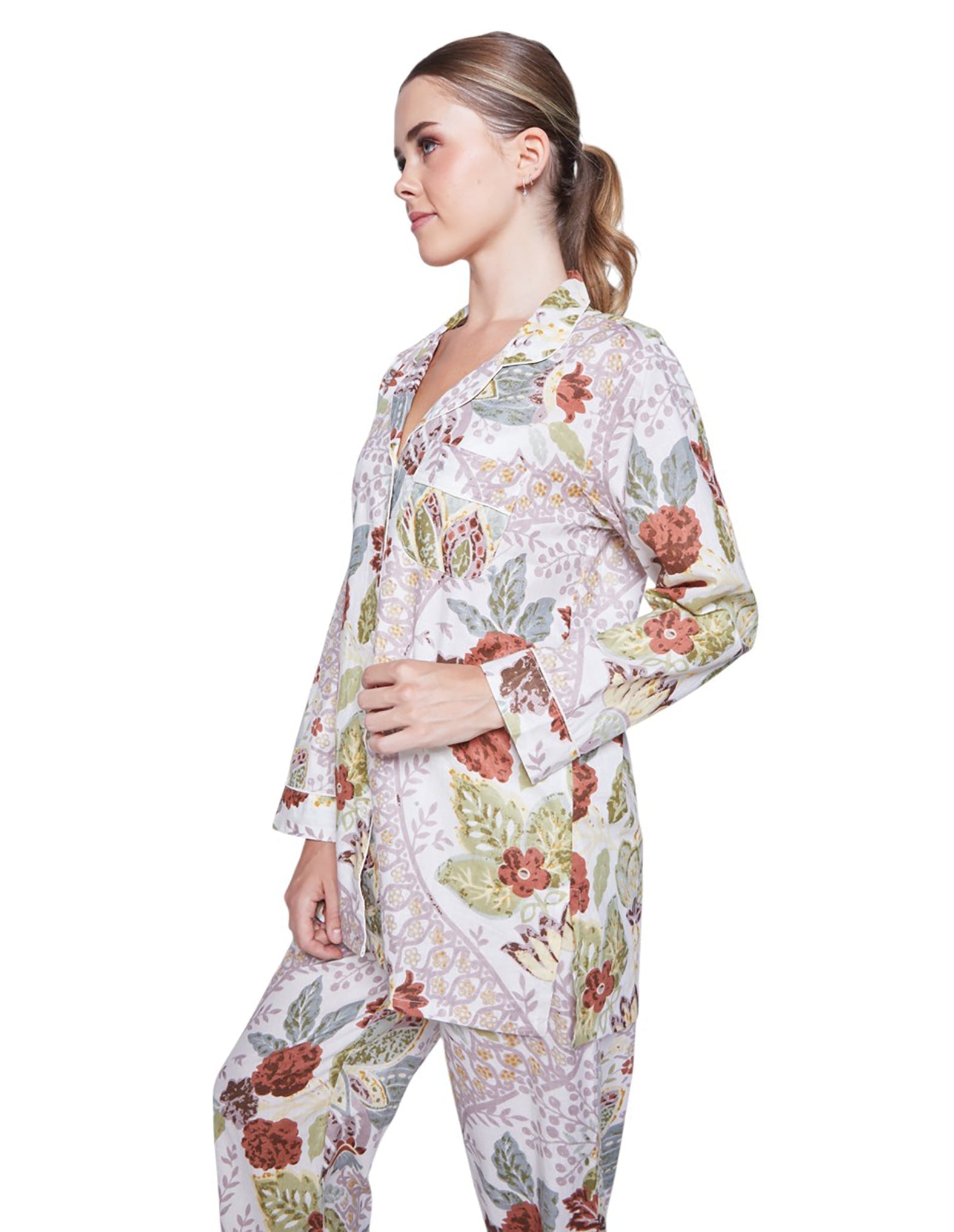 PIJAMA FOREST GREEN 2PZ 100% COTTON Mónica Watanabe