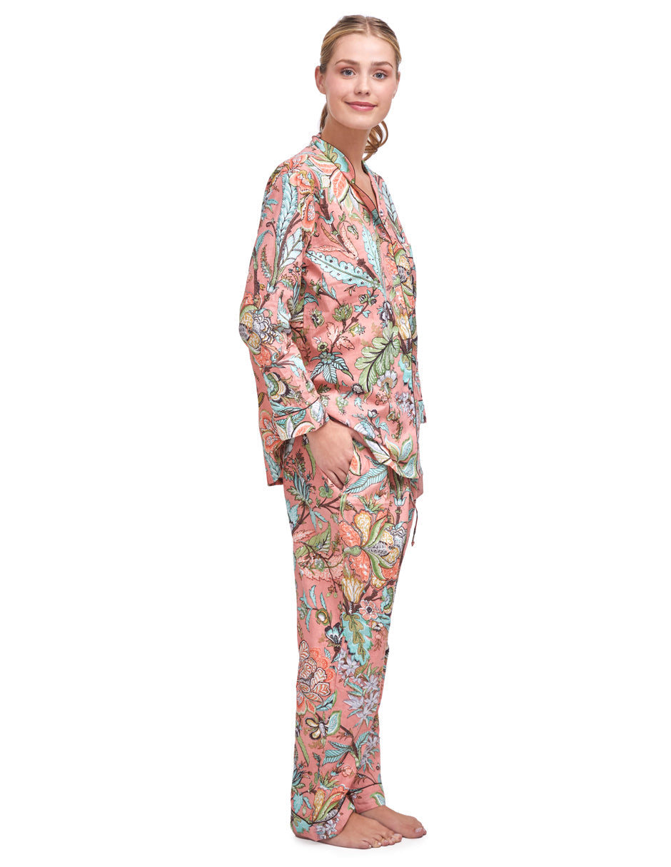 PIJAMA PEONY/ APRICOT  2PZ 100% COTTON Mónica Watanabe